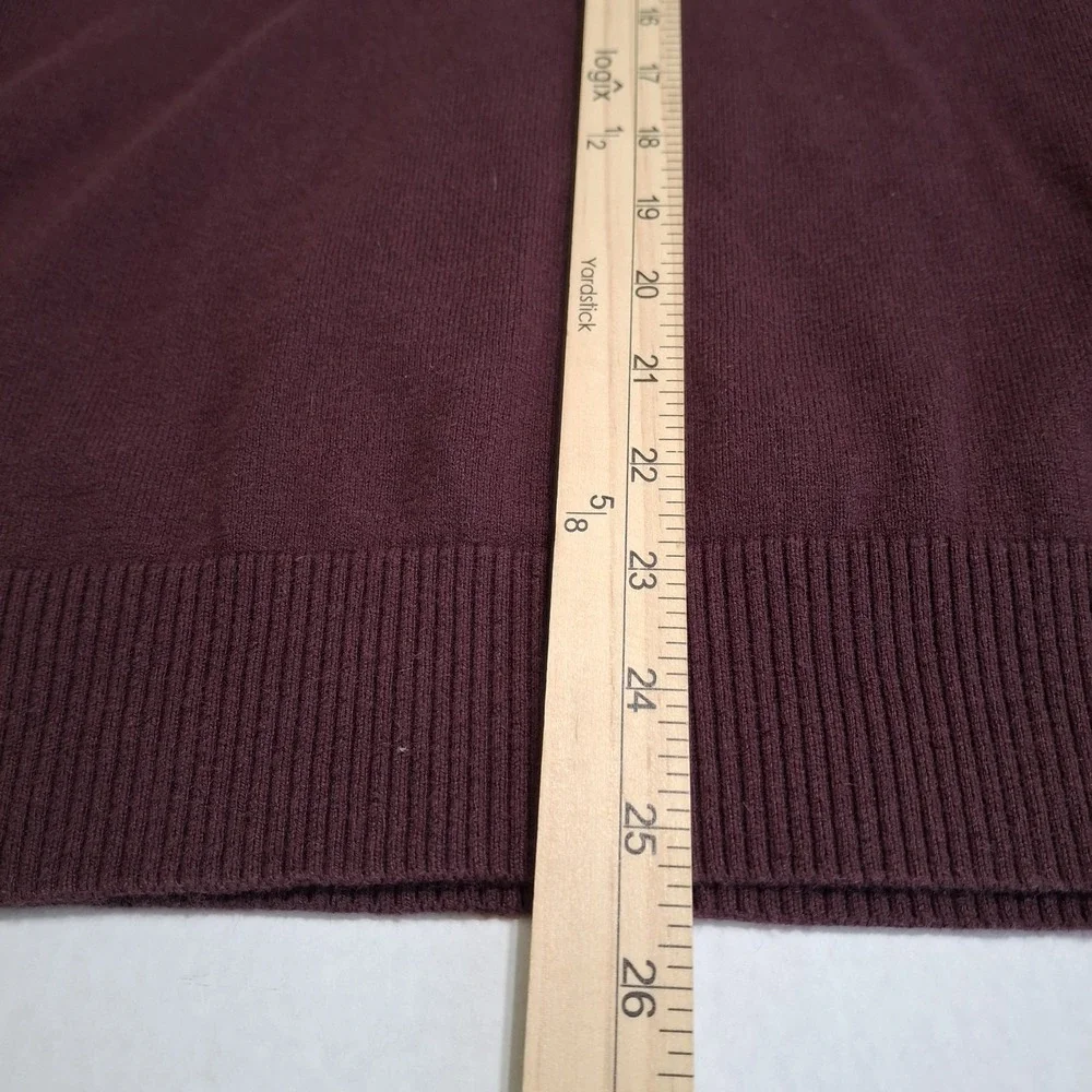 Banana Republic‎ Sweater Men's Large Burgundy Cashmere Blend V Neck Academia